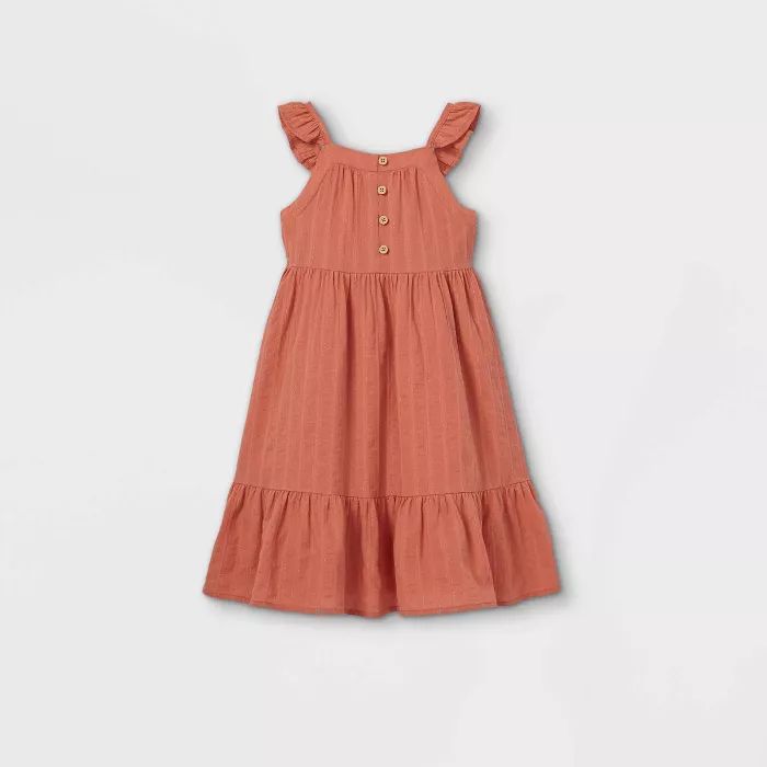 Toddler Girls' Midi Tank Dress - art class™ Rust Orange | Target