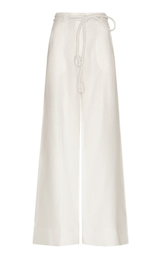 Frente Al Sol Pleated Linen Wide-Leg Pants | Moda Operandi (Global)