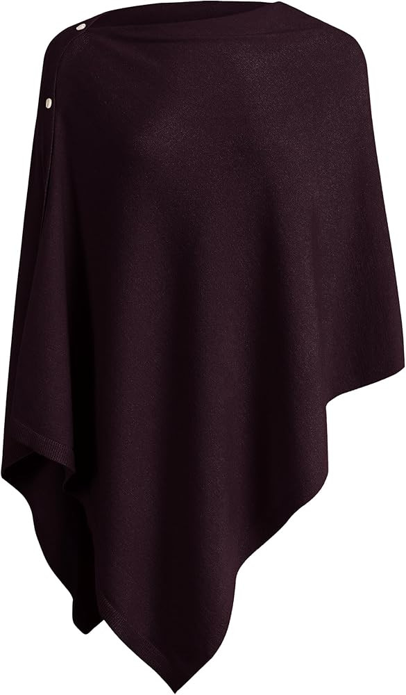 PULI Women's Versatile Knitted Shawls Scarf Poncho Sweater with Buttons Lightweight Spring Summer... | Amazon (US)