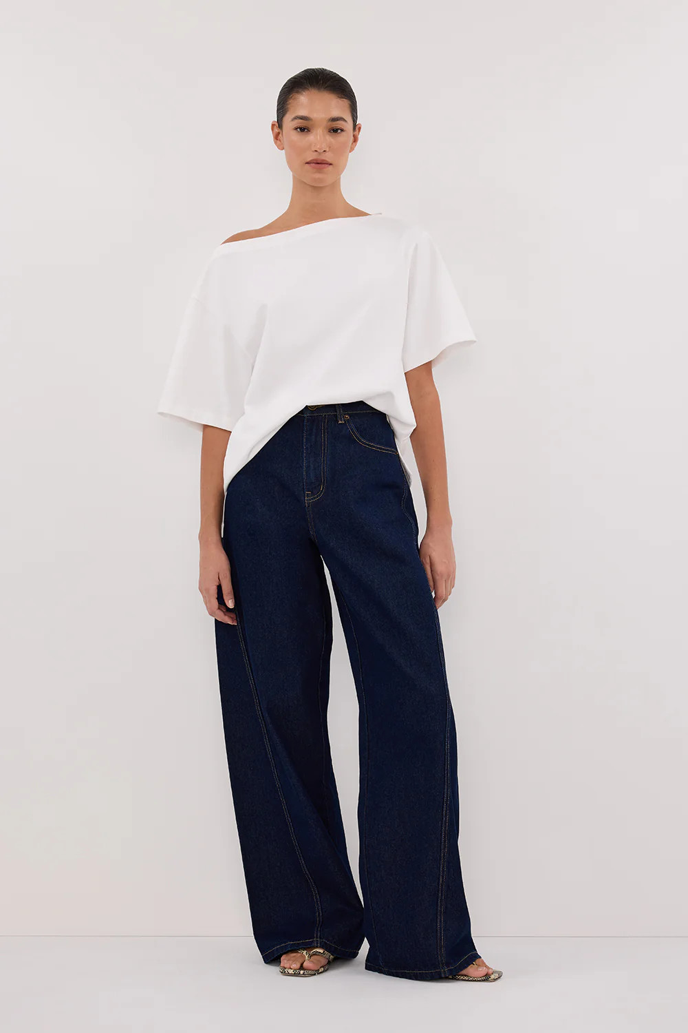 CARSON INDIGO TALL WIDE LEG JEAN | DISSH