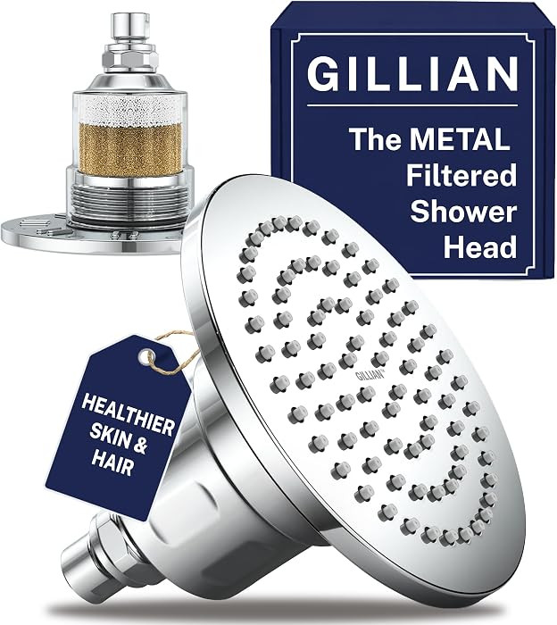 Gillian Metal Filtered Shower Head High Pressure, KDF-55 Removes Chlorine | Amazon (US)