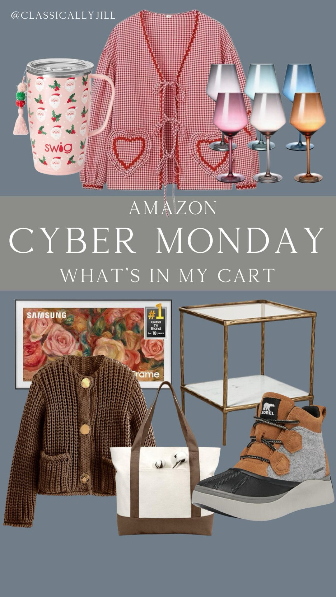 Shop Amazon’s Cyber Monday deals! Shop what’s in my cart - classic fashion and home pieces, plus a few gifts!  Getting myself a small Frame TV for my ladies’ lounge! I’ve also wanted those boots for years - such a great deal on them today.  #amazonpartner @amazon #FallFavorites2024 #amazonholiday 

#LTKFindsUnder100 #LTKSaleAlert #LTKCyberWeek