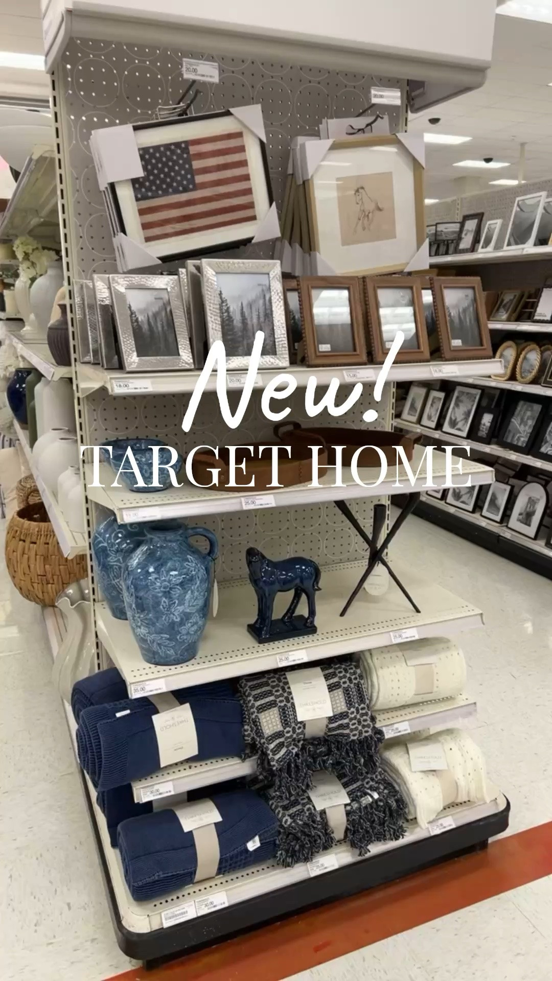 New Target home collection featuring a sophisticated take on Americana. The framed art, horse sculpture and large vase are all stunning. The blue accents are perfect for spring into summer (and year round!). #equestrian horse statue leather tray picture frames aspen throw blankets red white blue American flag patriotic decor candelabra

#LTKHome
