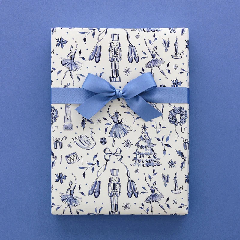Blue Nutcracker Wrapping Paper by Riley Sheehey | Loozieloo