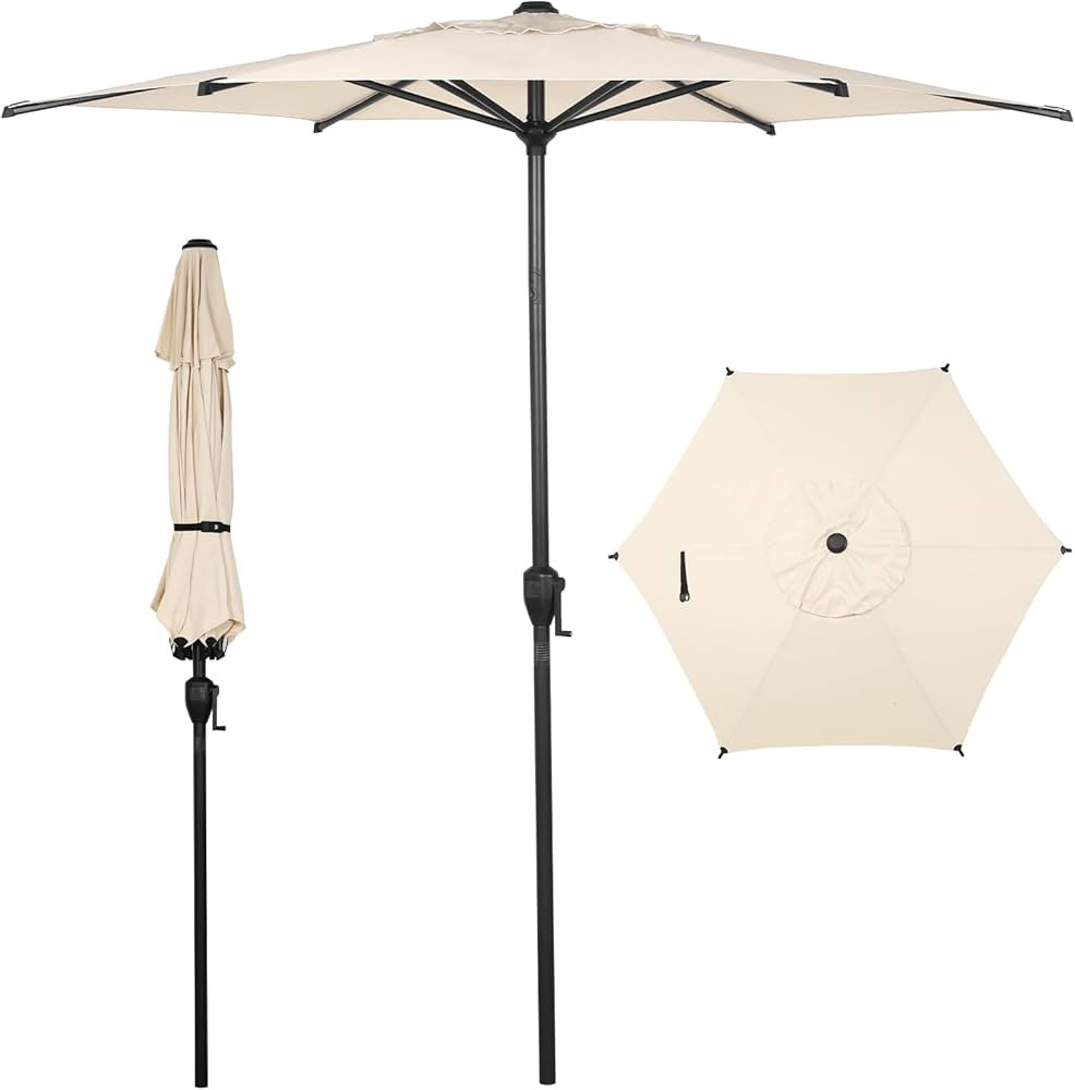 Abba Patio 7.5FT Lyon Outdoor Patio Umbrella Outdoor Table Umbrella with Push Button Tilt and Cra... | Amazon (US)