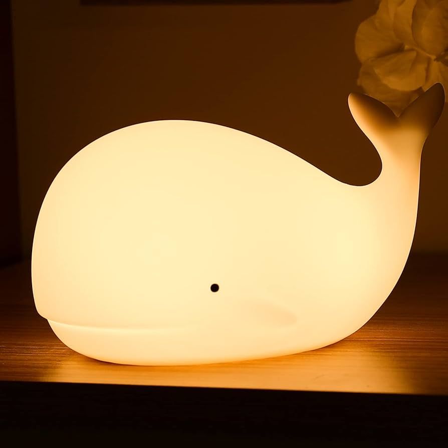 Night Light for Kids Lamp Whale Lamp, Silicone Timer Tap Light, Color Changing Nursery Night Ligh... | Amazon (US)