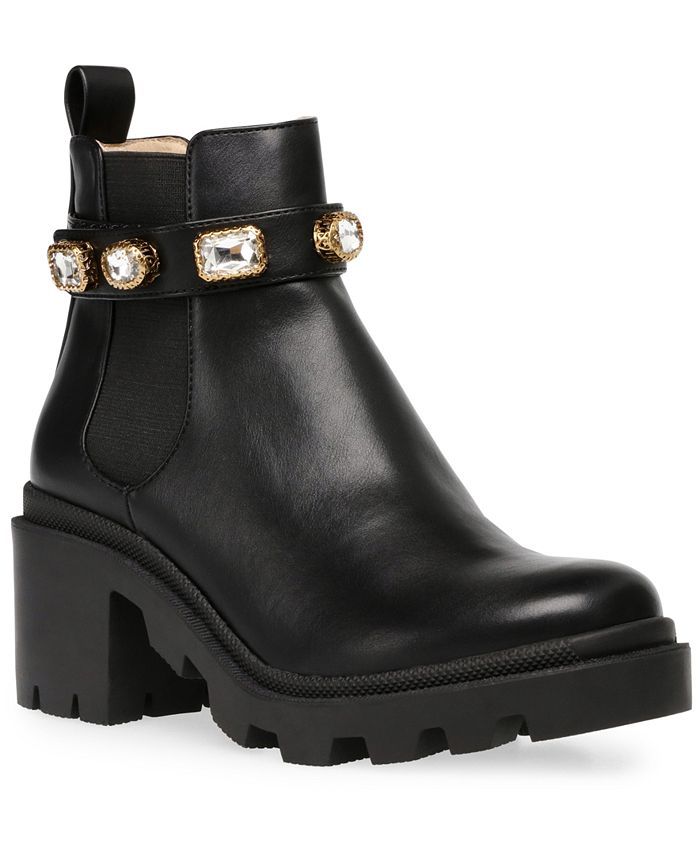 Steve Madden Women's Amulet Embellished Lug Sole Booties & Reviews - Boots - Shoes - Macy's | Macys (US)