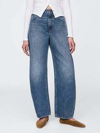 Curvy High Rise Barrel Jeans | Gap (US)