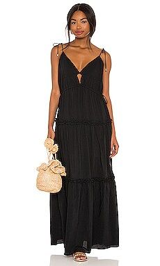 Karina Grimaldi Solana Solid Dress in Black from Revolve.com | Revolve Clothing (Global)