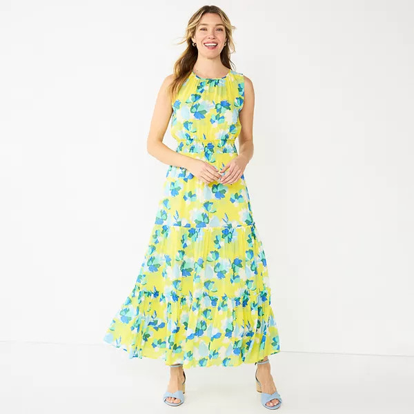 Women's DRAPER JAMES RSVP Smocked-Yoke Ruffle Short Dress | Kohl's