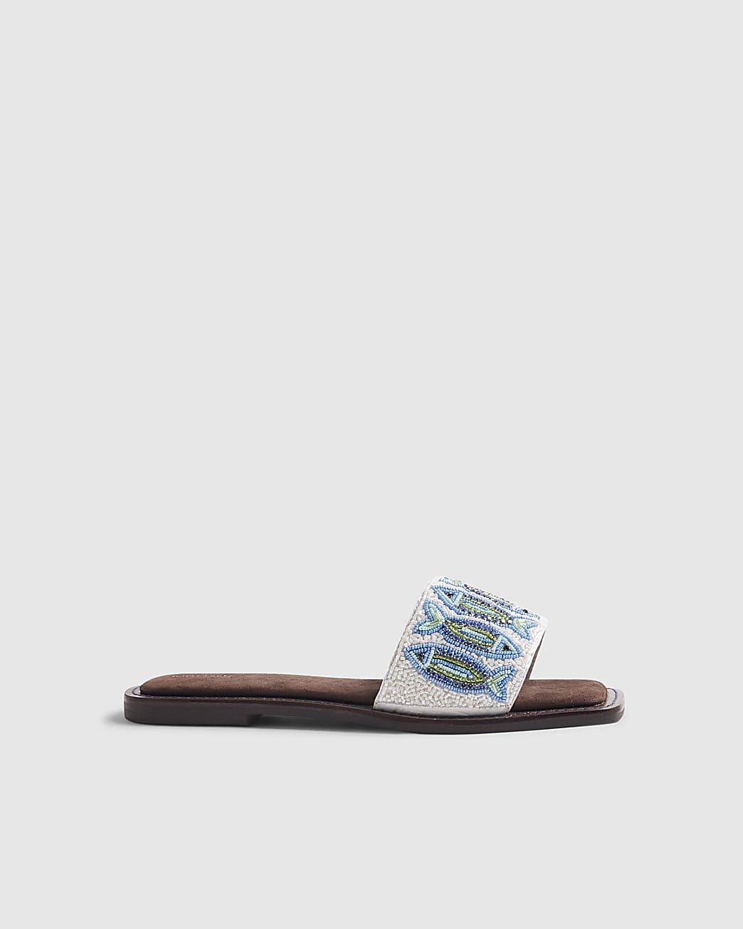 Blue Beaded Fish Sandals | River Island UK & IE