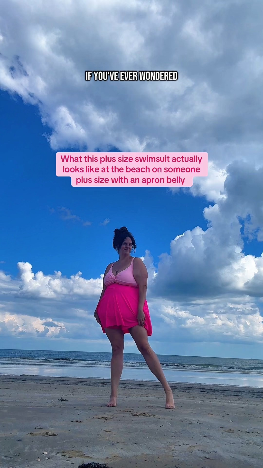 Here’s what this plus size swimsuit looks like on someone with an apron belly in real life  

#LTKSwim #LTKPlusSize