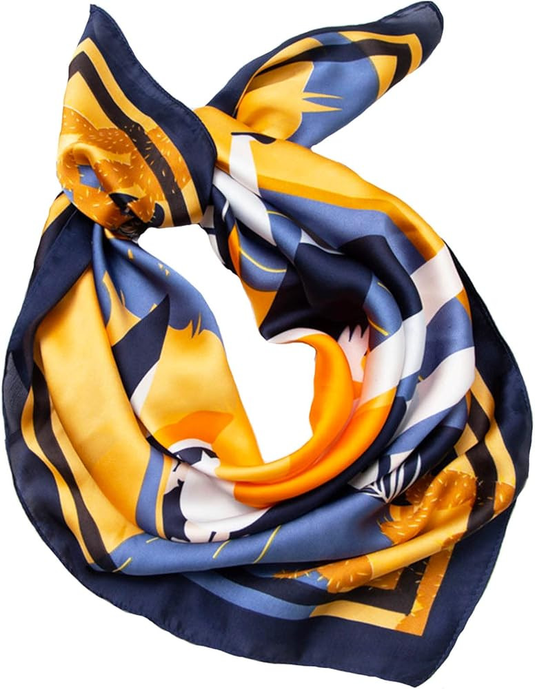 Roizsx Fashion Hair Scarf for Women Lightweight Silk Feeling Head Scarves Square Bandanas 27.5× ... | Amazon (US)