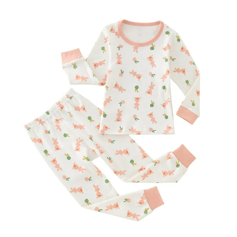 Toddler Baby Girls Boys Pajamas Little Kids Cartoon Bunny Cotton Long Sleeve Pj's Clothes Sleepwe... | Walmart (US)