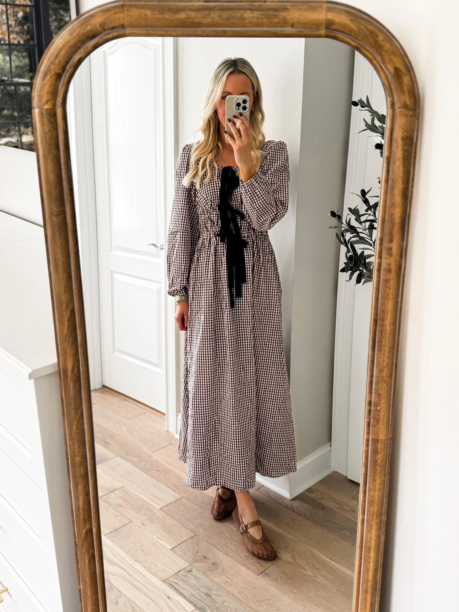 Family photo dress from Amazon! 🍂Love this gingham maxi with the bow details! It’s so comfy, easy, and affordable! It is super cute with flats, too, which is what my photographer prefers me to wear during our photo session! I’m 5’7” for reference. I’m wearing the smallest size. 

Outfit ideas, Amazon style, Amazon fashion, Amazon finds, Amazon must haves, Amazon dress, Amazon favorites, Amazon outfit, Amazon try on, affordable outfit, affordable style, long sleeve dress, affordable fashion, fall ootd, look for less, Free People,  Anthropologie, Pinterest fashion, Pinterest outfit, Pinterest style, Pinterest inspo Pinterest aesthetic

#LTKFindsUnder100 #LTKFindsUnder50 #LTKStyleTip