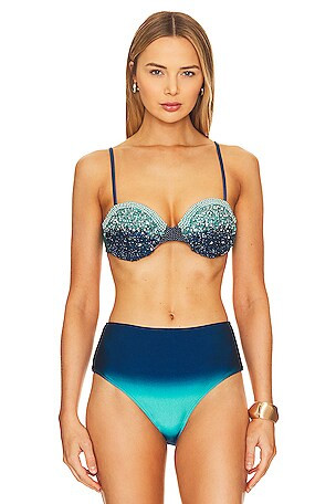 X Alessandra Ambrioso Hand-beaded Ombre Bikini Top | Revolve Clothing (Global)