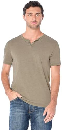 Lucky Brand Mens Venice Burnout Notch Neck Tee Shirt | Amazon (US)