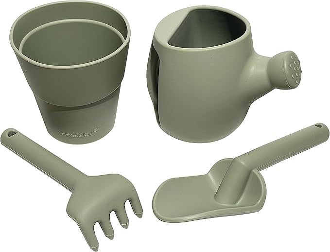 BraveJusticeKidsCo. | Toddler Silicone Gardening Set | Watering Can & Pot | Rake & Shovel (Dusty ... | Amazon (US)
