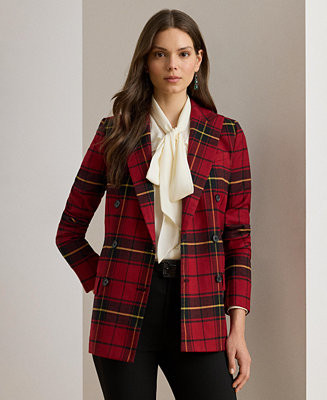 Women's Plaid Long Sleeve Blazer | Macy's