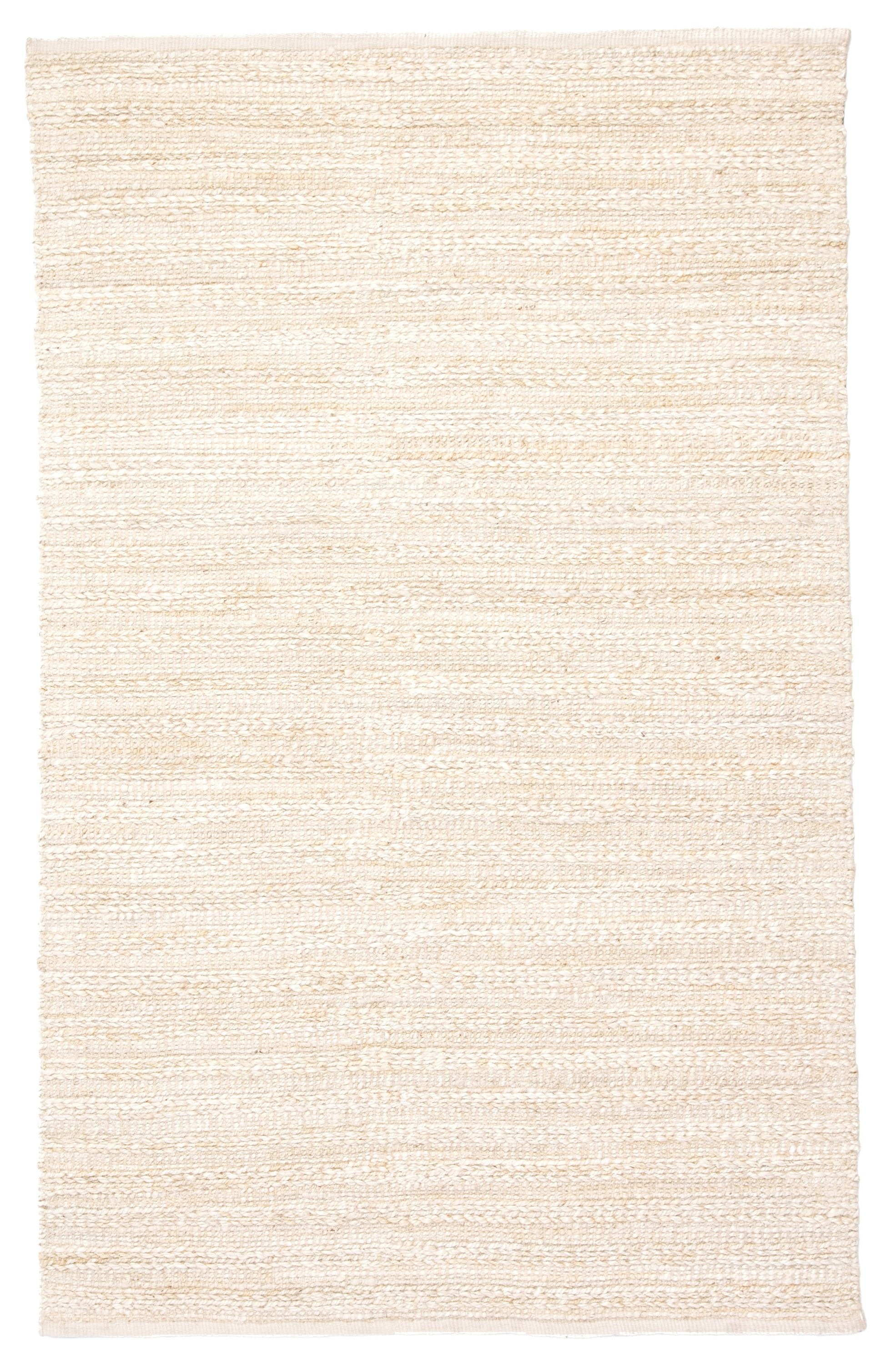 Canterbury Handmade Solid White & Beige Area Rug | Burke Decor
