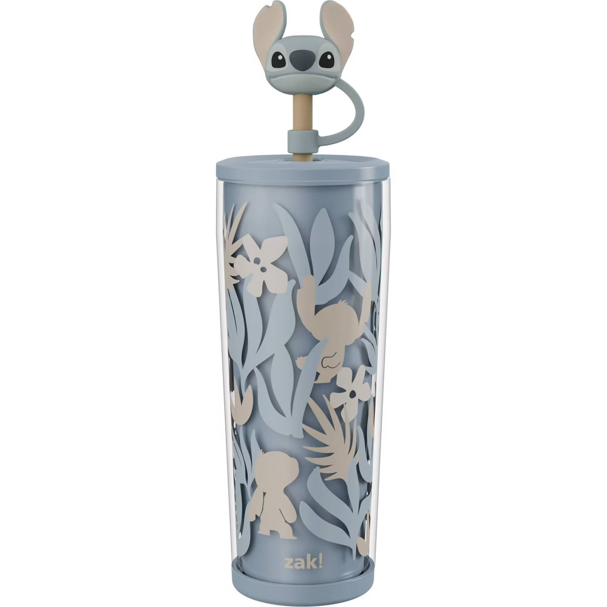 Zak Designs 25oz Double-Wall Plastic Straw Tumbler with Topper Disney Stitch | Target
