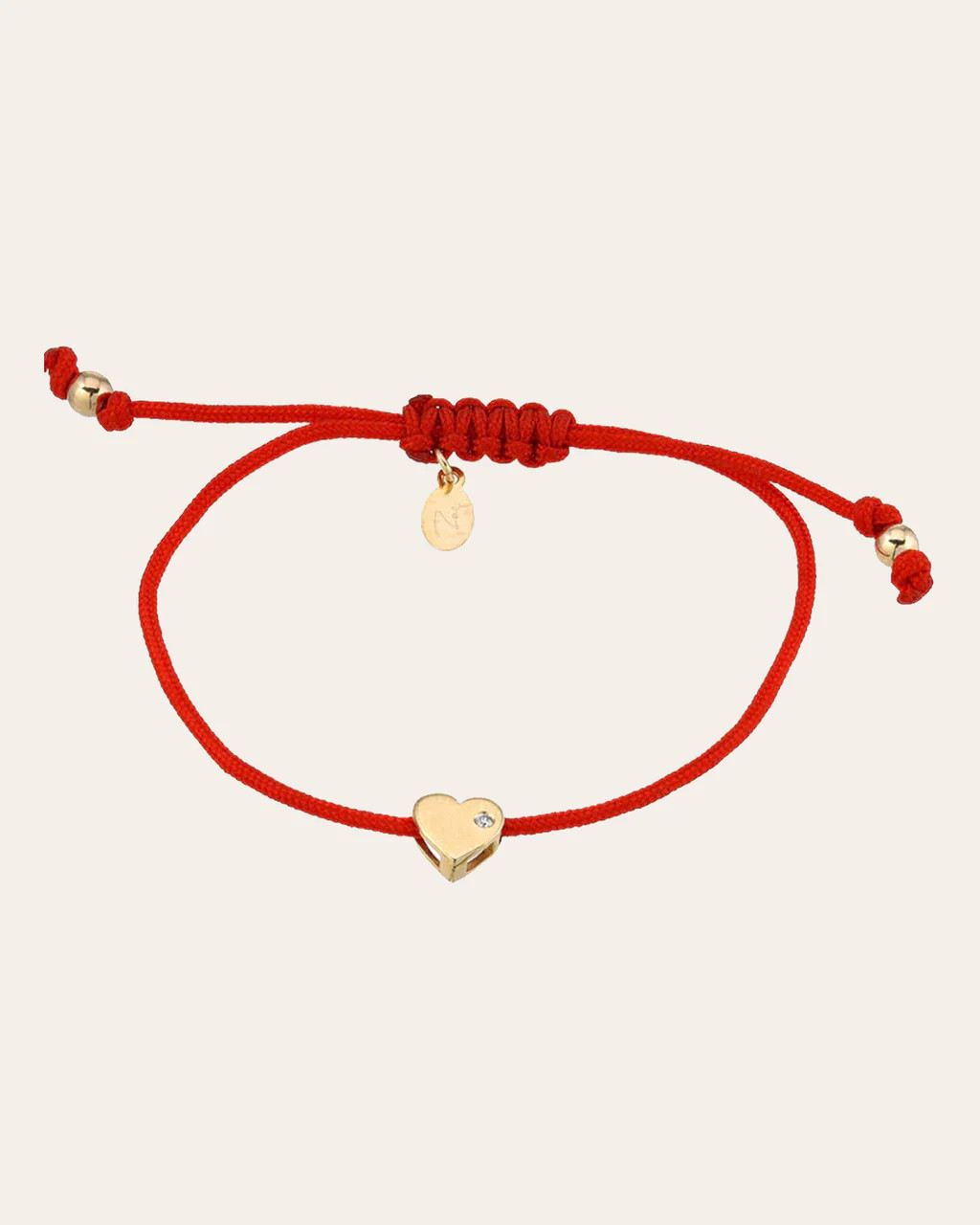 14k Gold Heart with Diamond Fortune Bracelet | Zoe Lev Jewelry
