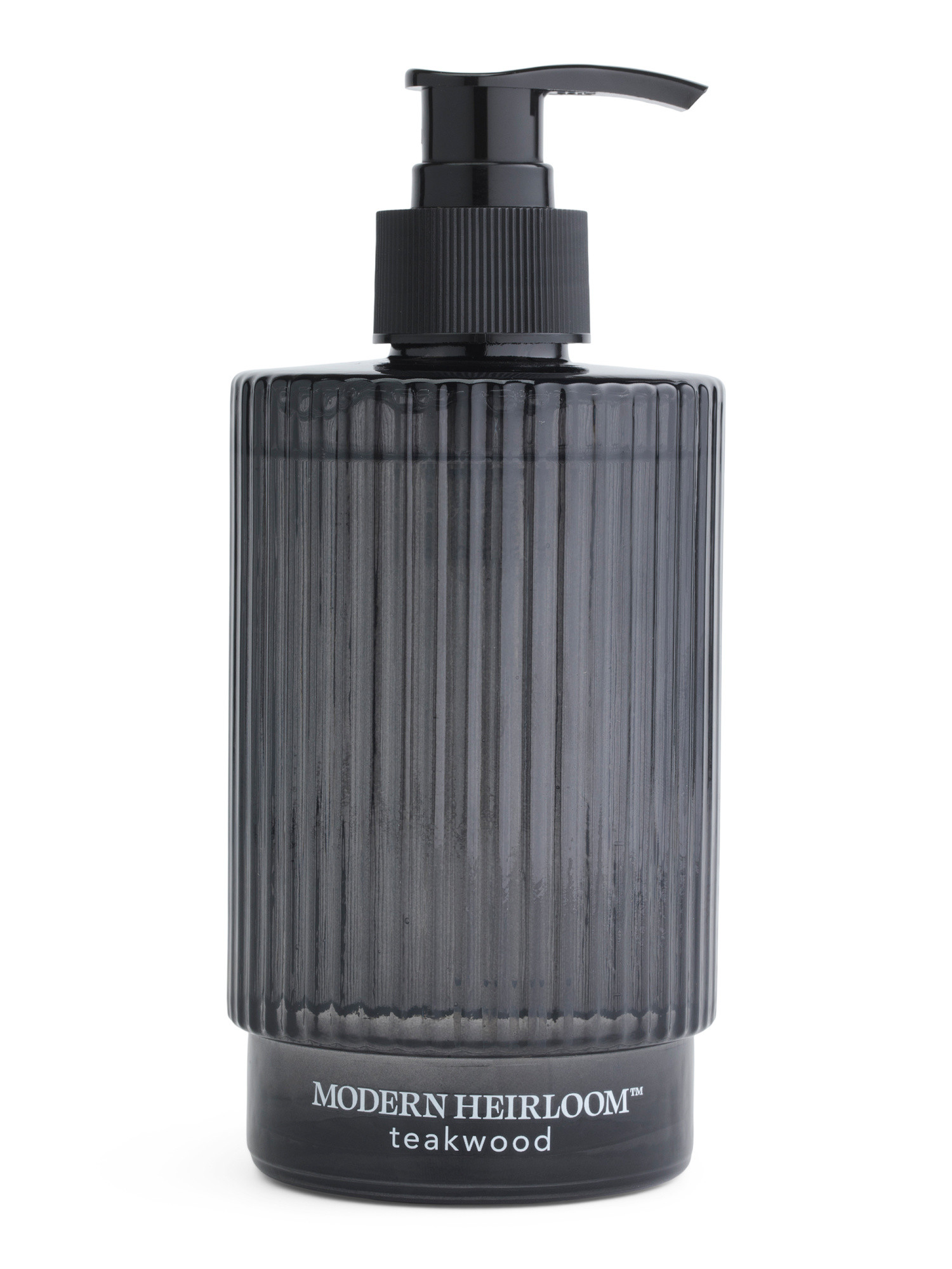 Ribbed Teakwood Glass Hand Soap | TJ Maxx
