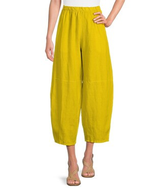 Oliver Light Linen Elastic Waist Lantern Ankle Pants | Dillard's