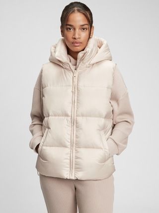 100% Recycled Polyester Relaxed Heavyweight Puffer Vest | Gap (US)