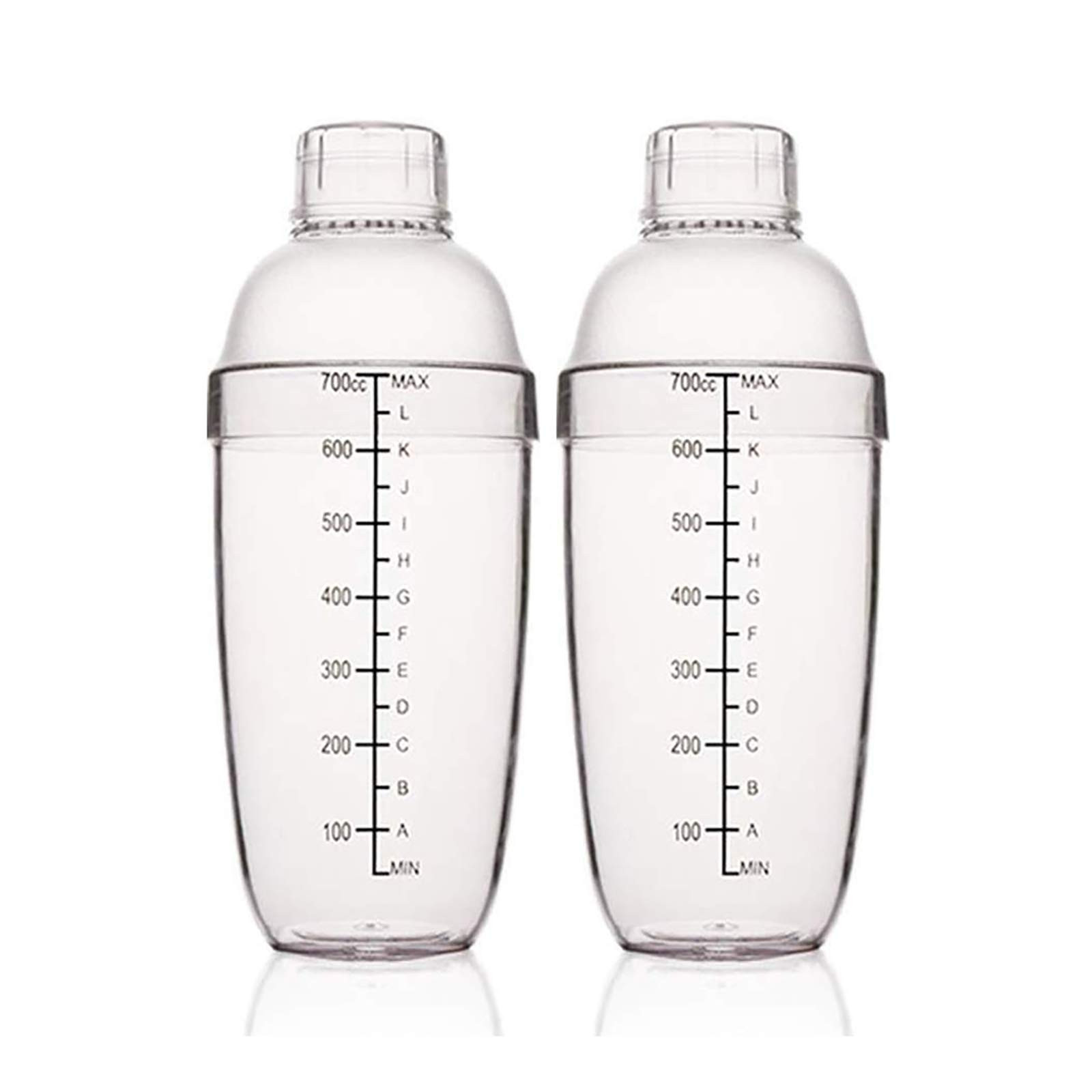 2 Pcs Plastic Cocktail Shaker,Drink Mixer Boba Tea Shaker,Professional Bar Tools Set (24oz/700cc) | Amazon (US)