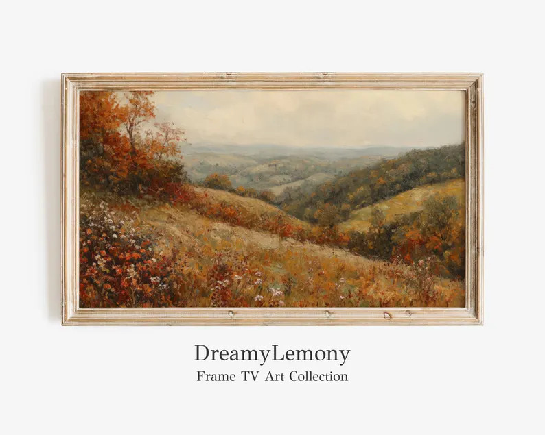 Autumn Wildflower Landscape Frame TV Art (Digital Download) | Etsy (Global)