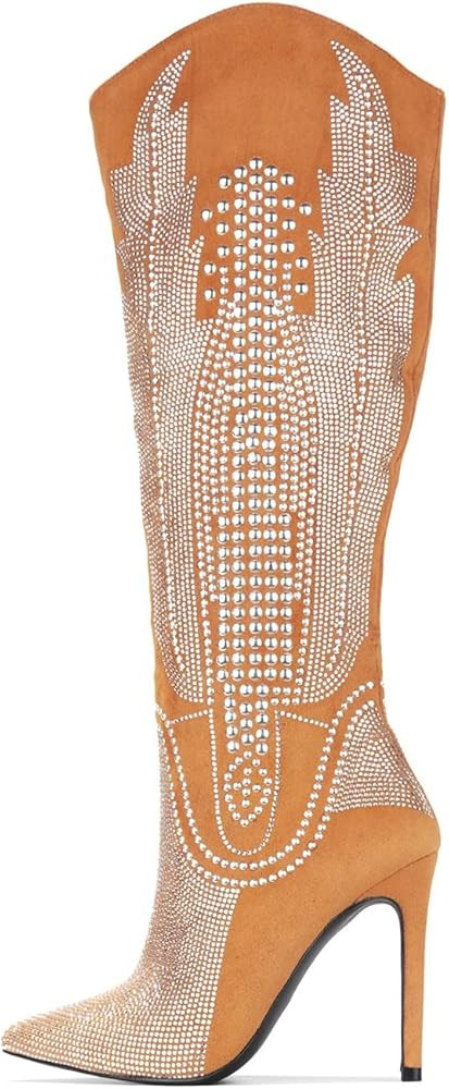 Cape Robbin Olkley Cowboy Knee High Boots Women, Western Cowgirl Boots for Women with Stiletto He... | Amazon (US)