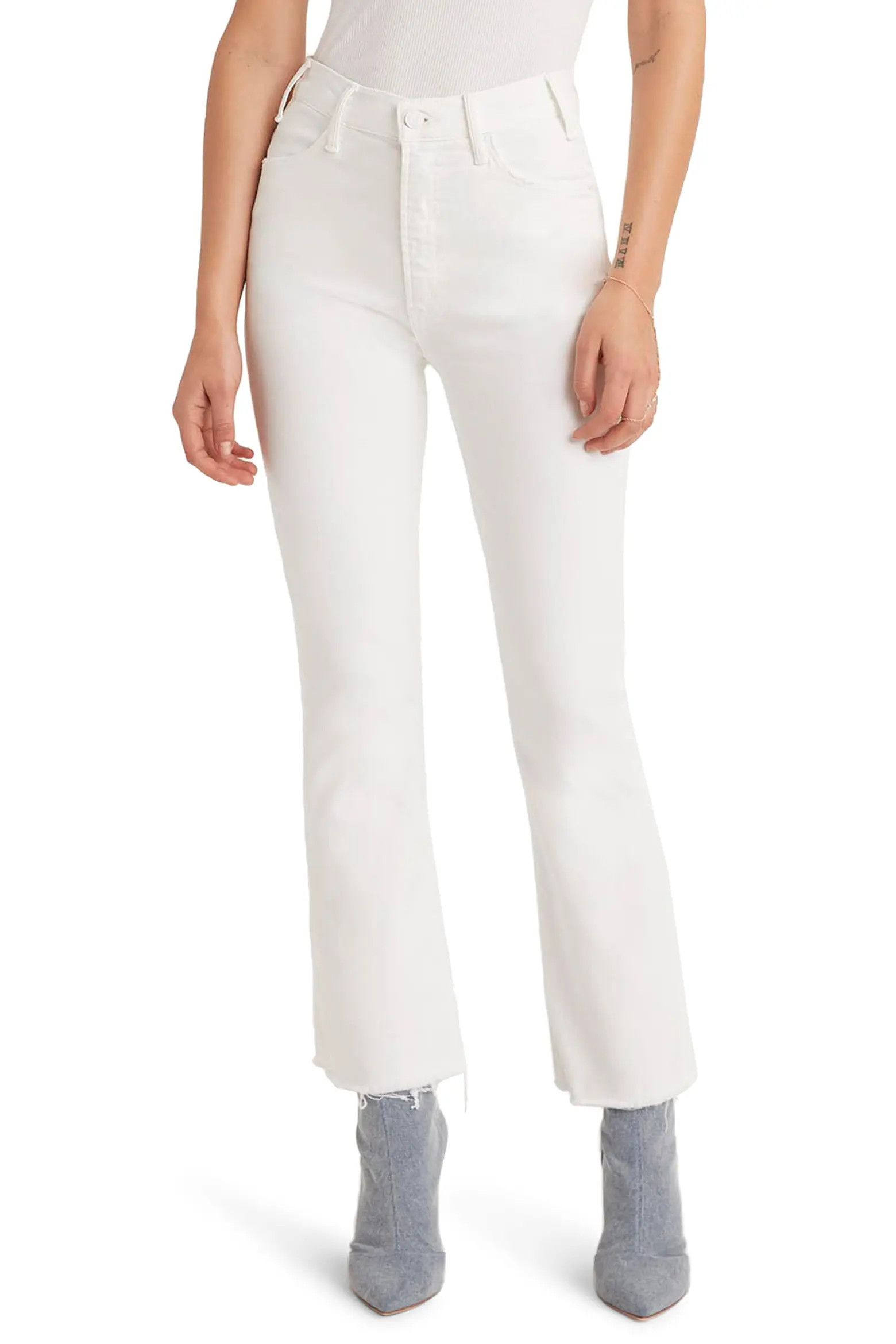 The Hustler High Waist Fray Hem Ankle Bootcut Jeans (Women) | Nordstrom | Nordstrom