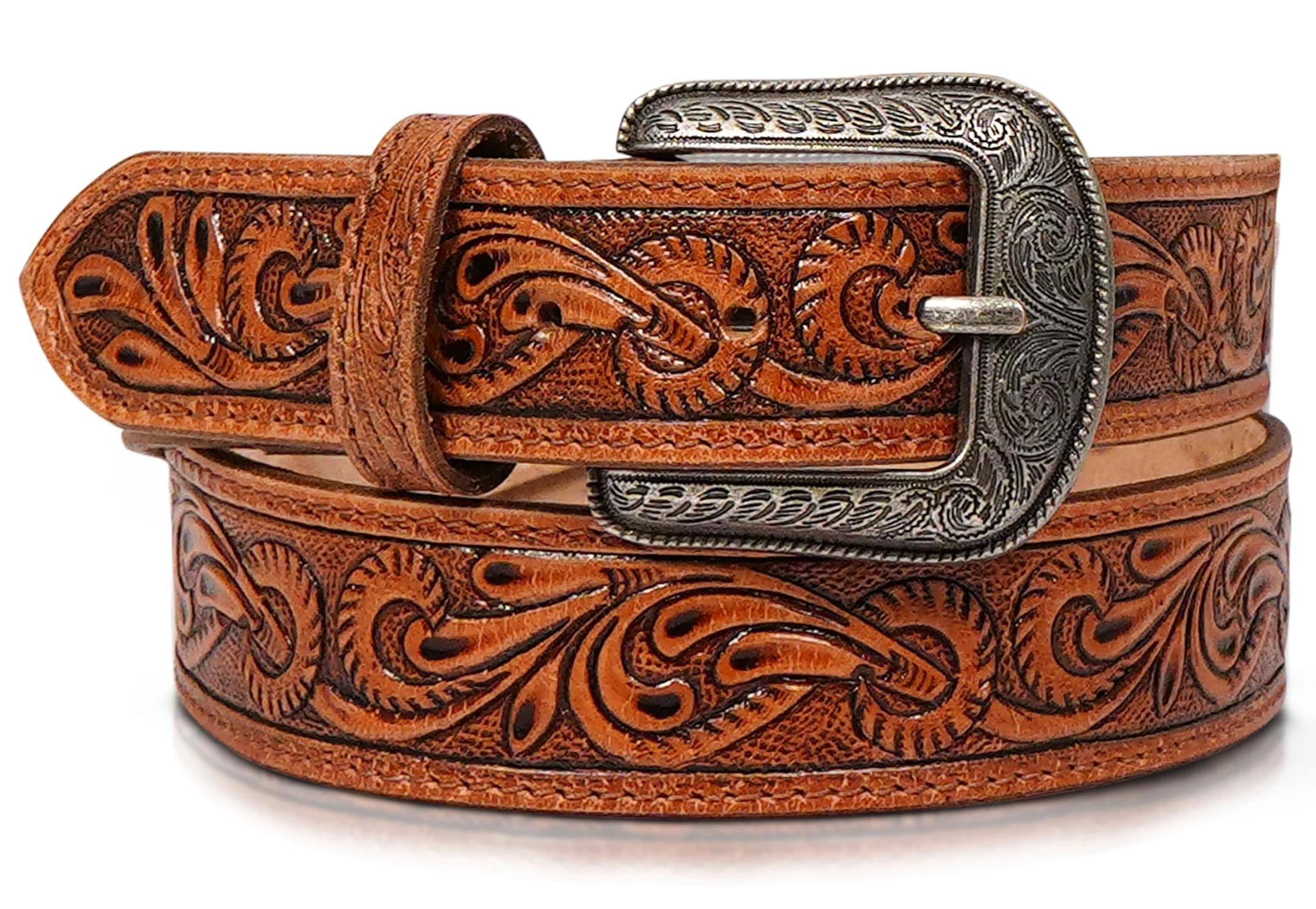 RAWHYD Western Leather Belt - Mens Western Belt - Cowboy Belts for Men, Waist Size - 40, Belt Siz... | Walmart (US)
