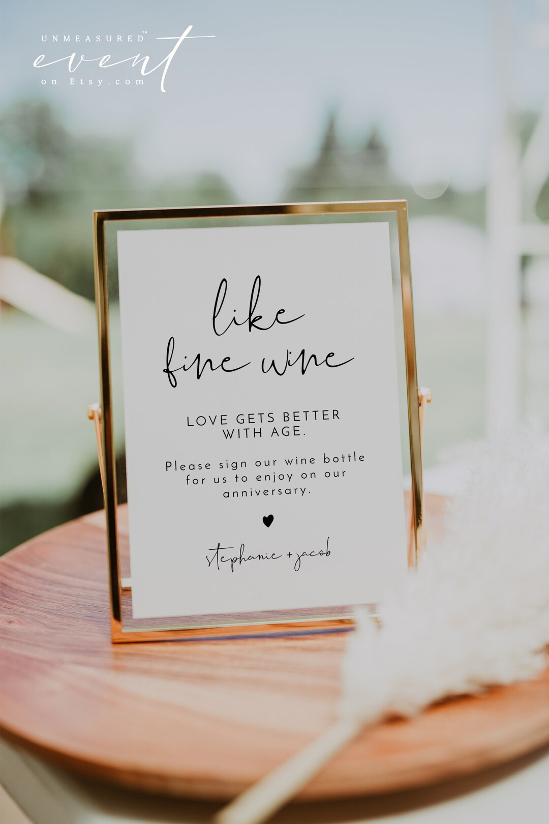 ADELLA Minimalist Wine Wedding Guestbook Sign Printable - Etsy | Etsy (US)