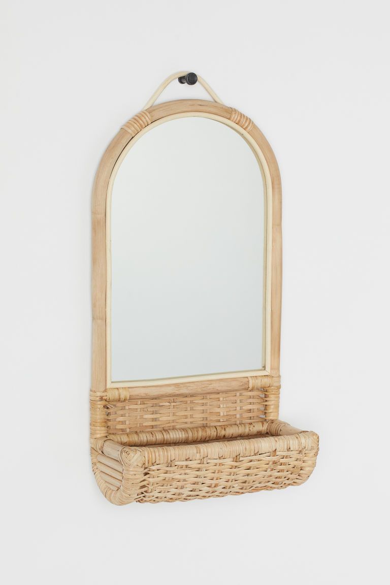 H & M - Rattan Basket Mirror - Beige | H&M (US + CA)