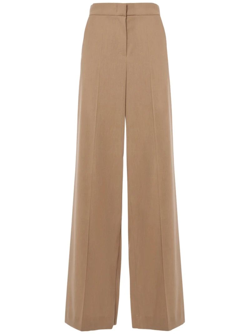 Double cotton crepe wide pants | Luisaviaroma