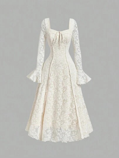 SHEIN MOD Women Long Sleeve Dress, For Party, Festival Dress,Elegant Women Dresses,Homecoming Dre... | SHEIN