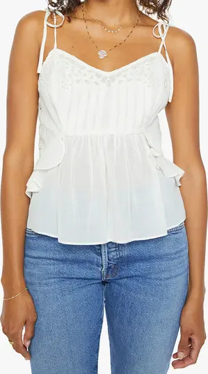MOTHER The Fluttering Eyelet Ruffle Camisole | Nordstrom | Nordstrom