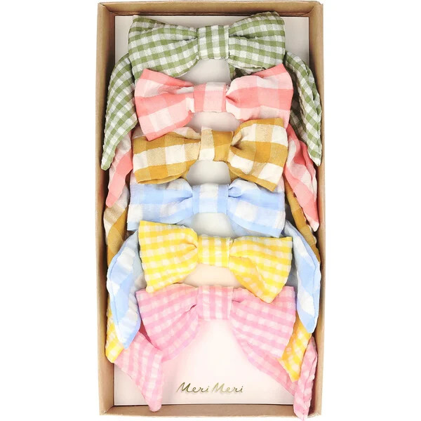 Gingham Hair Bows | Maisonette