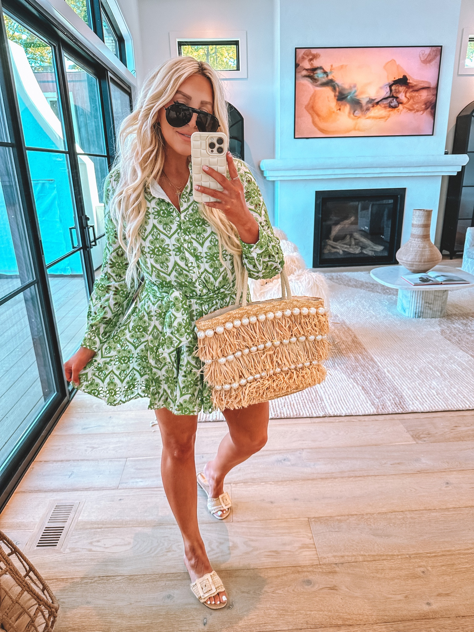 Wearing a medium in dress 