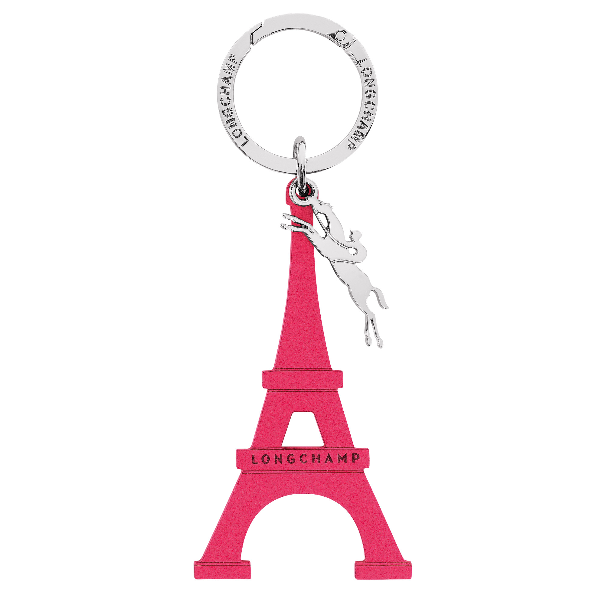 Le Pliage Original Keyring Pink - Leather | Longchamp US | Longchamp