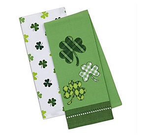Design Imports Set of (2) Assorted Lucky Day Ki tchen Towels | QVC