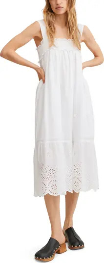 Eyelet Embroidery Cotton Shift Dress | Nordstrom
