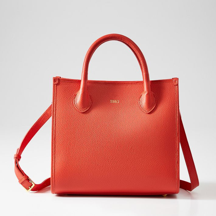 Elisabetta Italian Leather Crossbody Tote | Mark and Graham