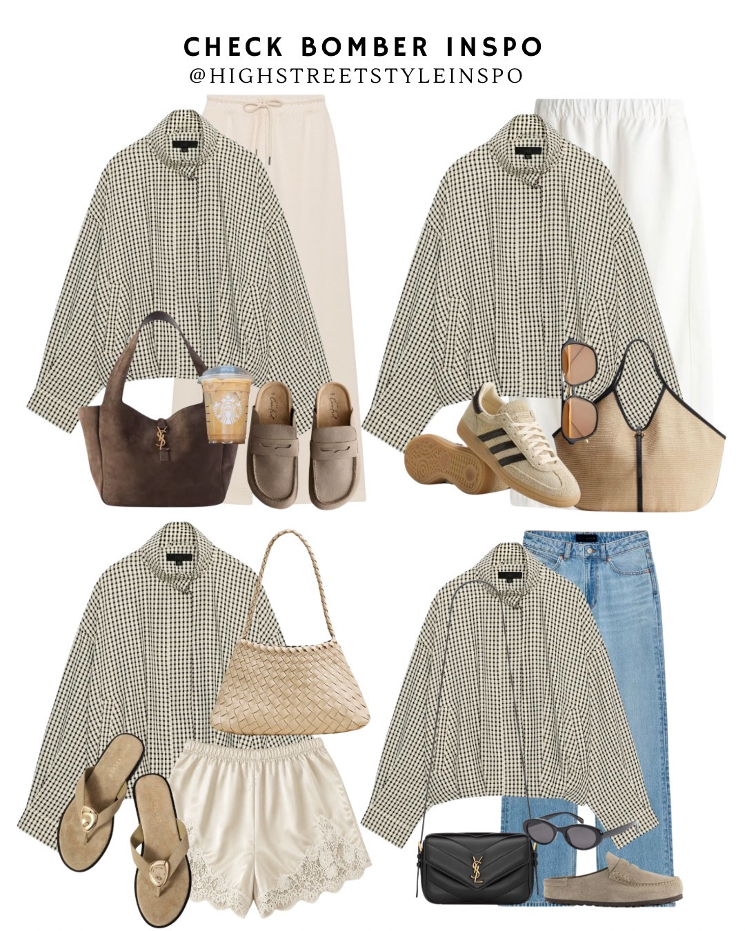 Trending check bomber inspo ✨

Tags: Summer outfits, casual outfit, city break style, holiday outfits, date night looks, Ibiza outfits, Zara style,trending outfits, elevated casual, neutral style, Zara outfit, outfit formula, style tips, capsule wardrobe, chic, what to wear, Miu Miu bag

#LTKunder100 #LTKSeasonal #LTKbasics #LTKcapsule  #LTKvacation  #LTKholiday

#LTKsummer #LTKuk #LTKsummer #LTKeurope