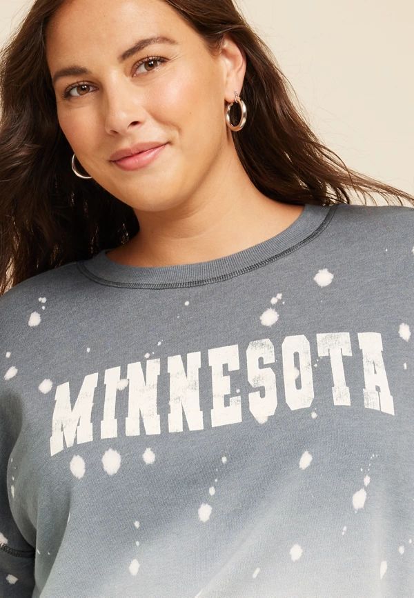Plus Size Bleached State Sweatshirt | Maurices