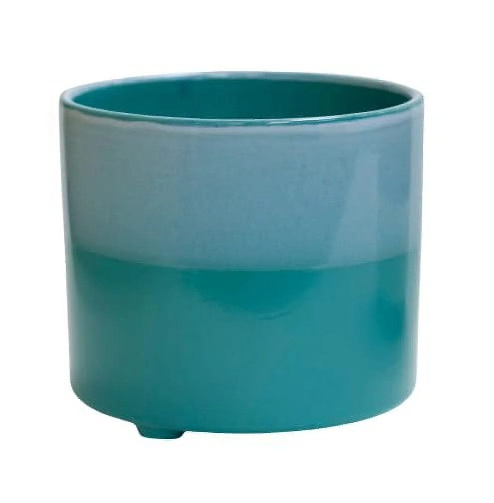 Misco Ceramic Two Tone Footed Planter, 5.5 Inch in Height Planter and 6 Inch in Diameter, Jade Ce... | Walmart (US)