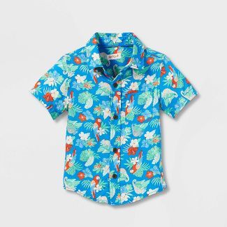 Toddler Boys' Challis Short Sleeve Button-Down Shirt - Cat & Jack™ | Target