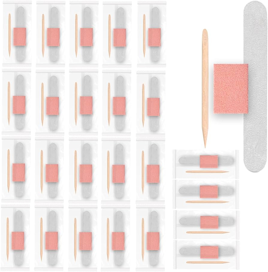 Disposable Manicure Kit,Nail Files Set,Wood Nail File/Mini Nail Buffer/Wood Nail Sticks,Individua... | Amazon (US)